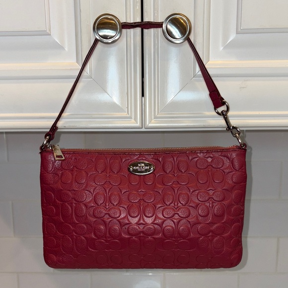 Coach Leather Signature Logo Embossed Convertible Mini Bag - Picture 1 of 16